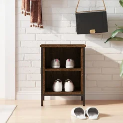 vidaXL Productos Del Hogar-Zapatero madera de ingeniería marrón roble 38x35x50 cm