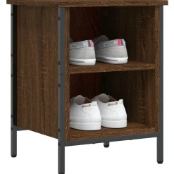 vidaXL Productos Del Hogar-Zapatero madera de ingeniería marrón roble 38x35x50 cm