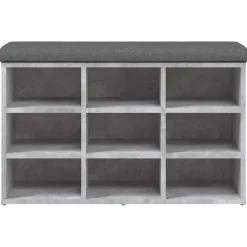 vidaXL Zapatero madera de ingeniería gris hormigón 82x32x50 cm Gris hormigón Clearance