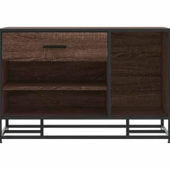 vidaXL Zapatero madera de ingeniería marrón roble 80x40x53,5 cm Marrón roble Outlet