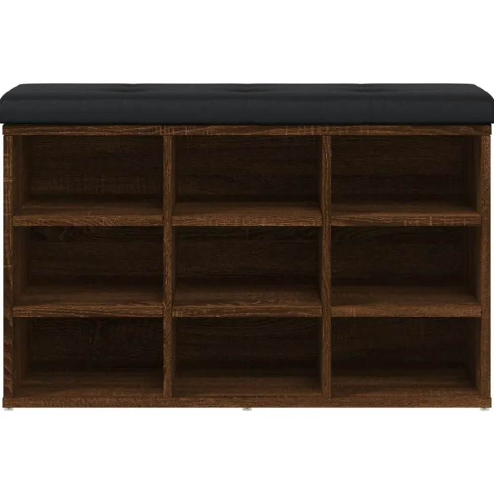 vidaXL Zapatero madera de ingeniería marrón roble 82x32x50 cm Marrón roble Best