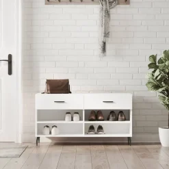 vidaXL Productos Del Hogar-Zapatero madera de ingeniería 102x35x55 cm