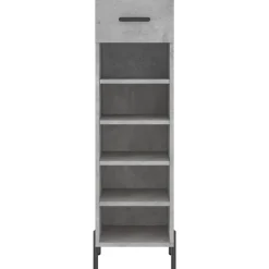 vidaXL Zapatero madera de ingeniería gris hormigón 30x35x105 cm Gris hormig&oacute;n Discount