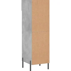 vidaXL Zapatero madera de ingeniería gris hormigón 30x35x105 cm Gris hormig&oacute;n Discount
