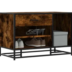 vidaXL Bancos-Zapatero madera de ingeniería 80x40x53,5 cm