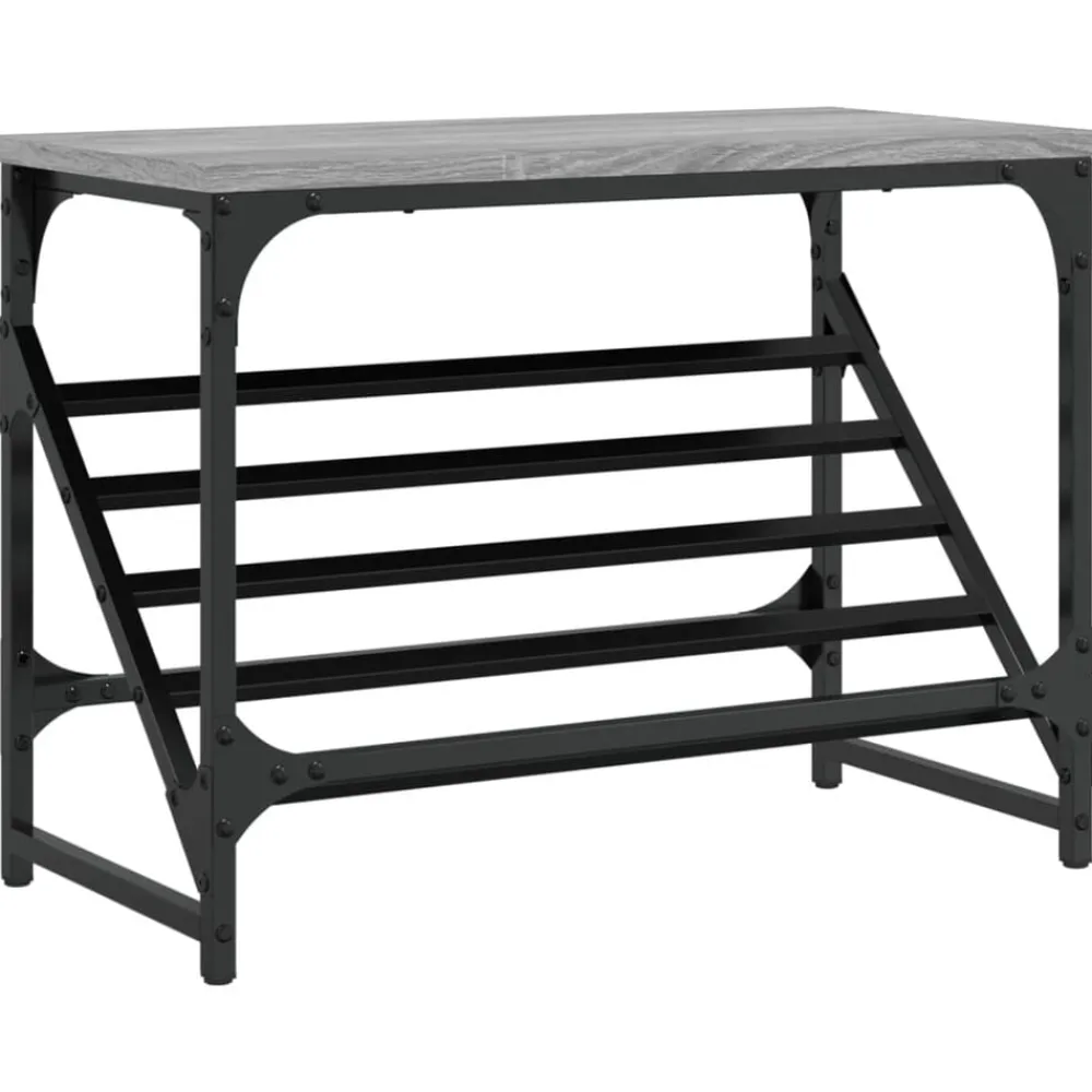 vidaXL Zapatero madera de ingeniería 60x30x45 cm Gris sonoma Hot