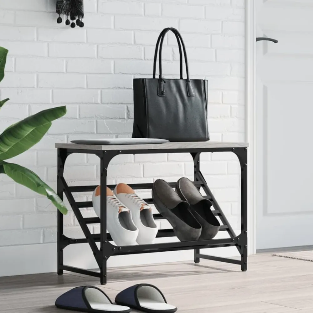 vidaXL Zapatero madera de ingeniería 60x30x45 cm Gris sonoma Hot