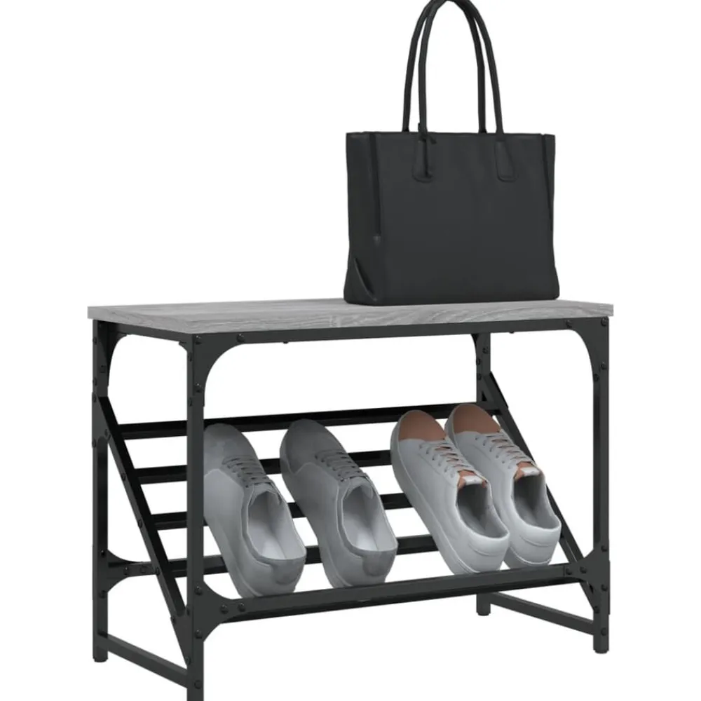 vidaXL Zapatero madera de ingeniería 60x30x45 cm Gris sonoma Hot