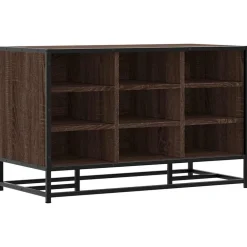 vidaXL Bancos-Zapatero madera de ingeniería marrón roble 84x40x53,5 cm