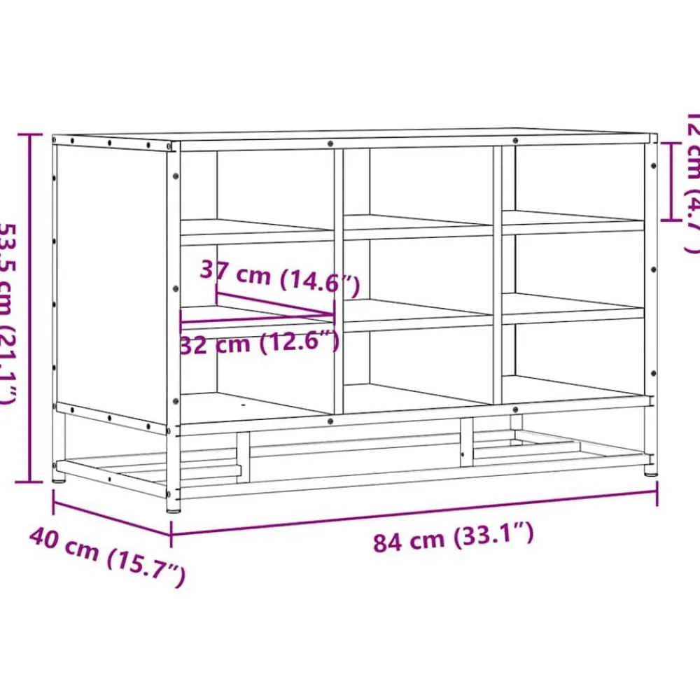 vidaXL Bancos-Zapatero madera de ingeniería marrón roble 84x40x53,5 cm