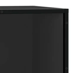 vidaXL Zapatero madera de ingeniería y metal 80x40x53,5 cm Negro Outlet