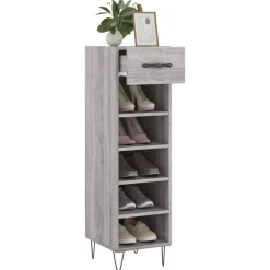 vidaXL Productos Del Hogar-Zapatero madera de ingeniería 30x35x105 cm