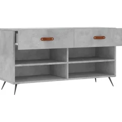 vidaXL Zapatero madera de ingeniería gris hormigón 102x35x55 cm Gris hormig&oacute;n Online