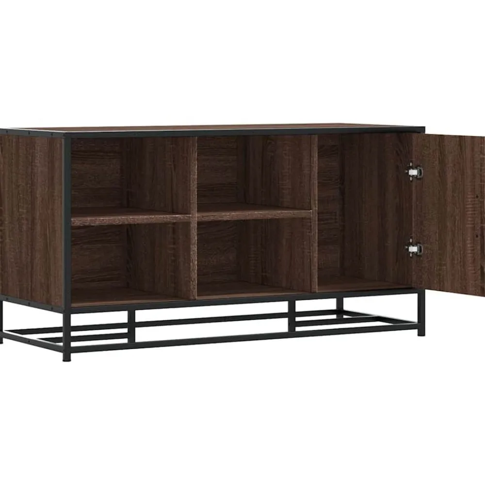 vidaXL Zapatero madera de ingeniería roble marrón 100x40x53,5 cm Marrón roble Clearance