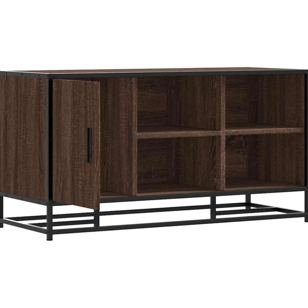 vidaXL Zapatero madera de ingeniería roble marrón 100x40x53,5 cm Marrón roble Clearance