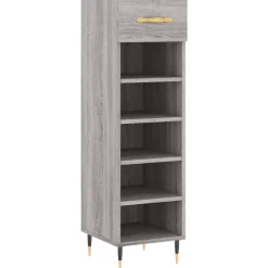 vidaXL Zapatero madera de ingeniería 30x35x105 cm Gris sonoma Sale
