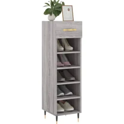 vidaXL Zapatero madera de ingeniería 30x35x105 cm Gris sonoma Sale