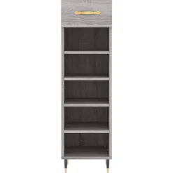 vidaXL Zapatero madera de ingeniería 30x35x105 cm Gris sonoma Sale