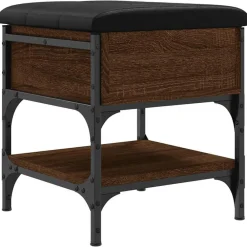 vidaXL Zapatero madera de ingeniería marrón roble 42x42x45 cm Marr&oacute;n roble Discount