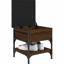 vidaXL Zapatero madera de ingeniería marrón roble 42x42x45 cm Marrón roble Discount