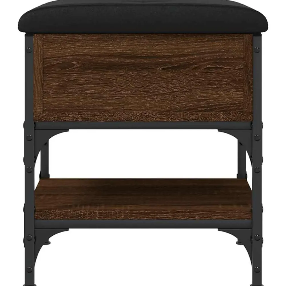 vidaXL Zapatero madera de ingeniería marrón roble 42x42x45 cm Marrón roble Discount
