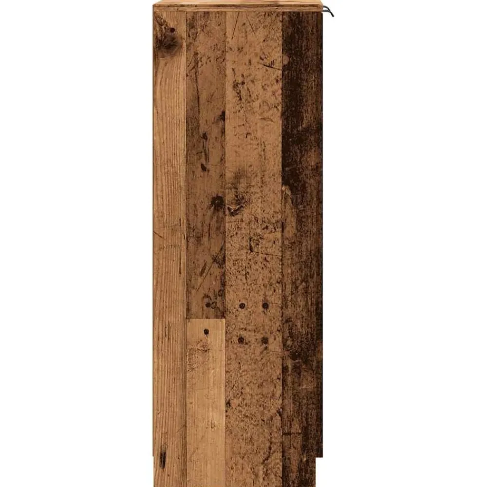 vidaXL Zapatero madera de ingeniería envejecida 59x35x100,5 cm Madera antigua Clearance