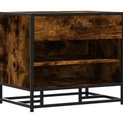 vidaXL Zapatero madera de ingeniería 60x40x53,5 cm Roble ahumado Online