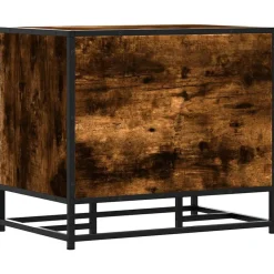 vidaXL Zapatero madera de ingeniería 60x40x53,5 cm Roble ahumado Online