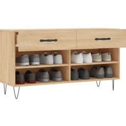 vidaXL Zapatero madera de ingeniería 102x35x55 cm Roble Sonoma Hot