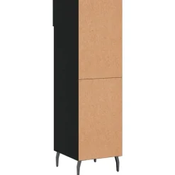 vidaXL Zapatero madera de ingeniería 30x35x105 cm Negro Discount