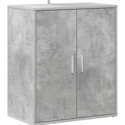 vidaXL Zapatero madera de ingeniería gris hormigón 60x35x70 cm Gris hormig&oacute;n Discount