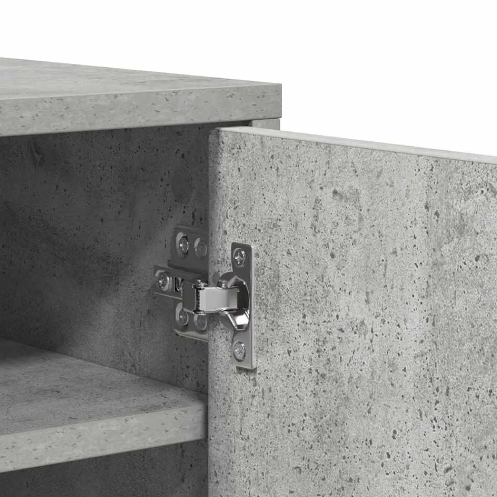 vidaXL Zapatero madera de ingeniería gris hormigón 60x35x70 cm Gris hormigón Discount