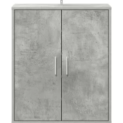 vidaXL Zapatero madera de ingeniería gris hormigón 60x35x70 cm Gris hormigón Discount