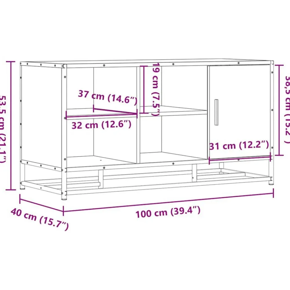 vidaXL Bancos-Zapatero madera de ingeniería 100x40x53,5 cm