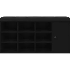 vidaXL Zapatero madera de ingeniería 102x32x50 cm Negro Online