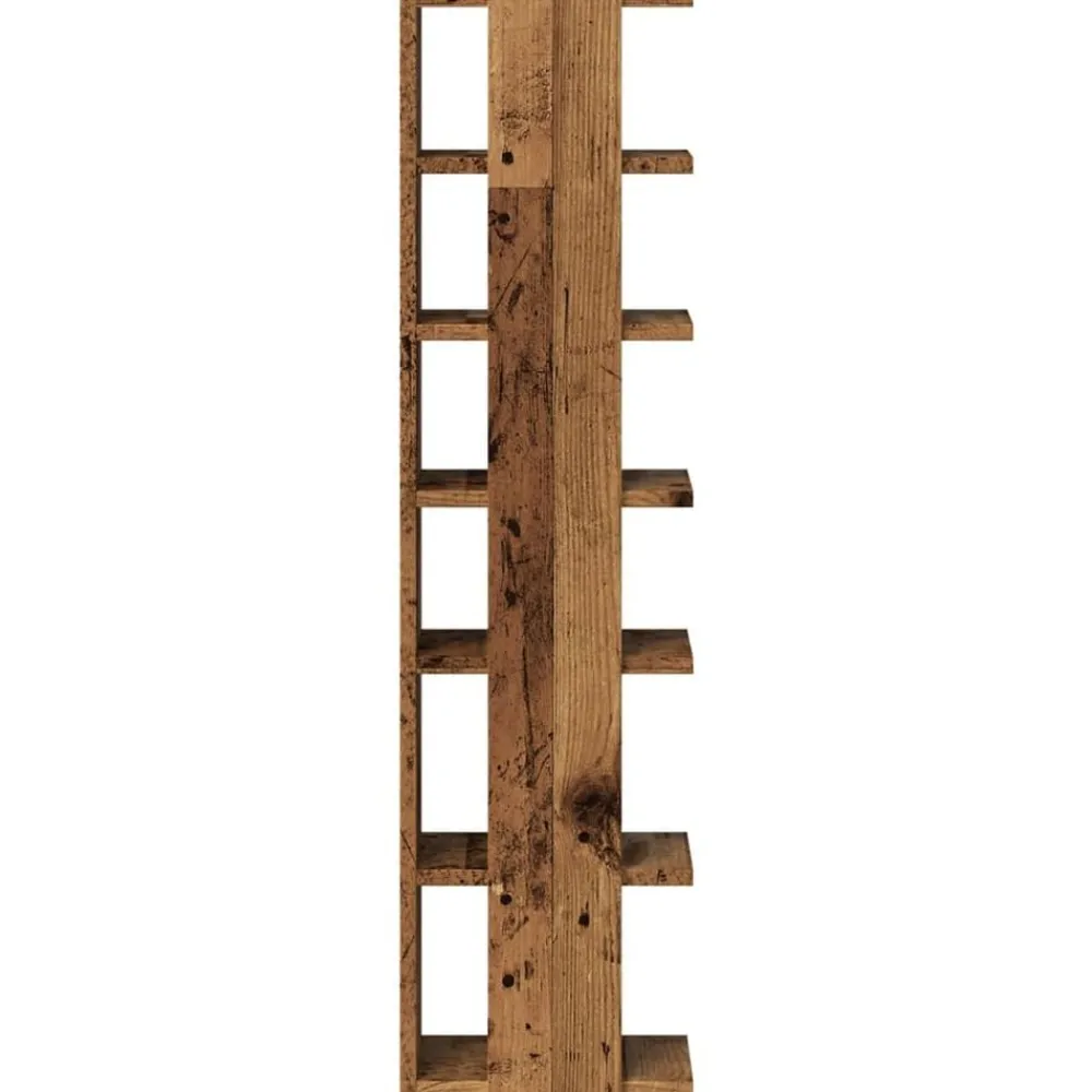 vidaXL Productos Del Hogar-Zapatero madera de ingeniería envejecida 28x27x102 cm