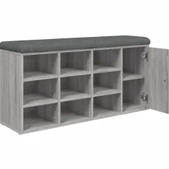 vidaXL Bancos-Zapatero madera de ingeniería 102x32x50 cm