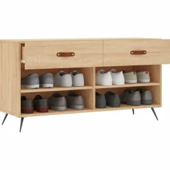 vidaXL Zapatero madera de ingeniería 102x35x55 cm Roble Sonoma Best