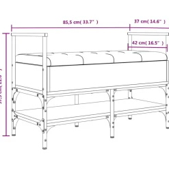 vidaXL Zapatero madera de ingeniería marrón roble 85,5x42x57,5cm Marr&oacute;n roble Best