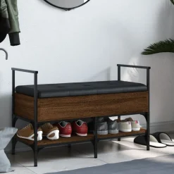 vidaXL Zapatero madera de ingeniería marrón roble 85,5x42x57,5cm Marr&oacute;n roble Best