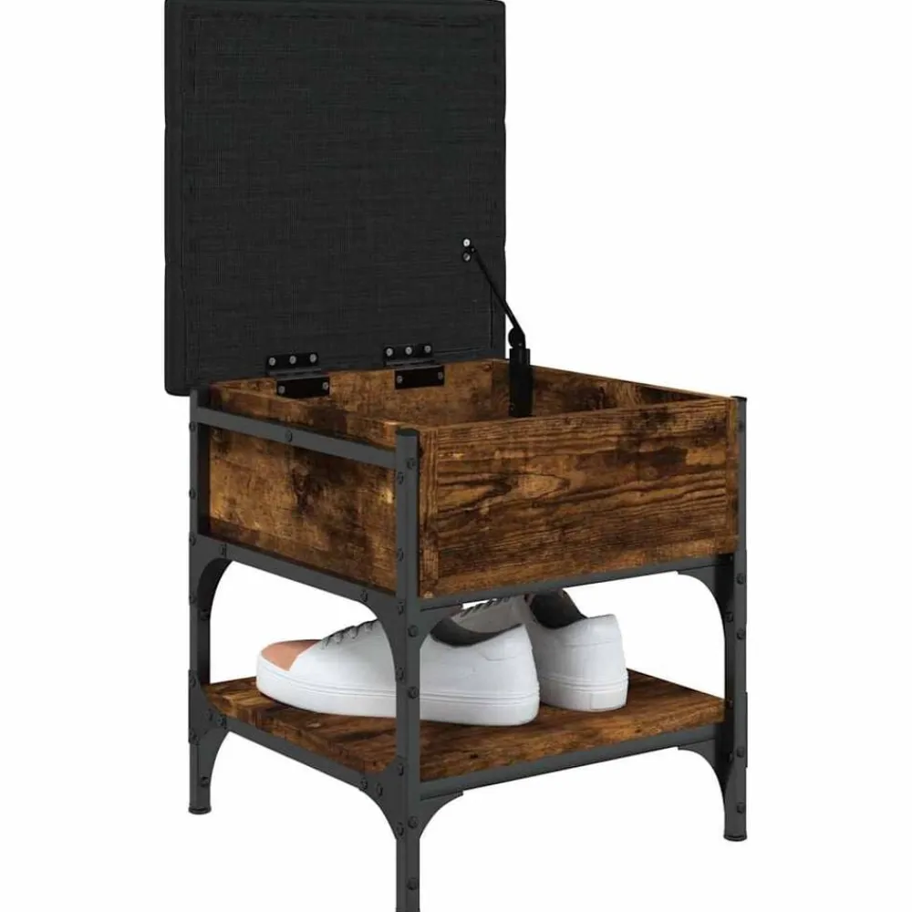 vidaXL Bancos-Zapatero madera de ingeniería 42x42x45 cm