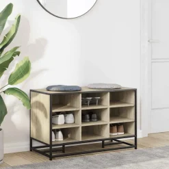 vidaXL Bancos-Zapatero madera de ingeniería 84x40x53,5 cm