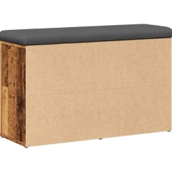 vidaXL Bancos-Zapatero madera de ingeniería madera vieja 82x32x50 cm