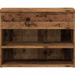 vidaXL Productos Del Hogar-Zapatero madera ingeniería madera envejecida 60x30x45 cm