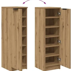 vidaXL Zapatero madera ingeniería 29,5x35x100,5cm Roble artisan