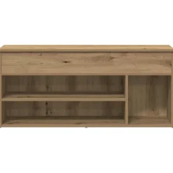 vidaXL Zapatero madera ingeniería 102x30,5x45 cm Roble artisan Discount
