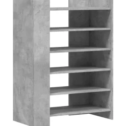vidaXL Productos Del Hogar-Zapatero madera ingeniería gris hormigón 74,5x37,5x100cm