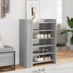 vidaXL Productos Del Hogar-Zapatero madera ingeniería 74,5x37,5x100 cm