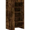 vidaXL Zapatero madera ingeniería roble ahumado 52x37,5x100 cm