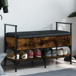 vidaXL Bancos-Zapatero madera ingeniería 85,5x42x57,5 cm